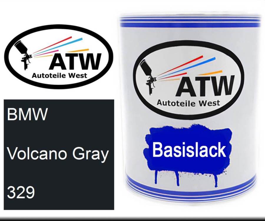 BMW, Volcano Gray, 329: 1L Lackdose, von ATW Autoteile West.